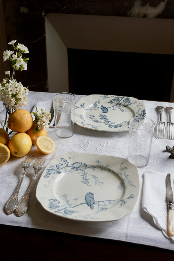 4 assiettes plates Henry Burgess et Lunéville，modèle Takou