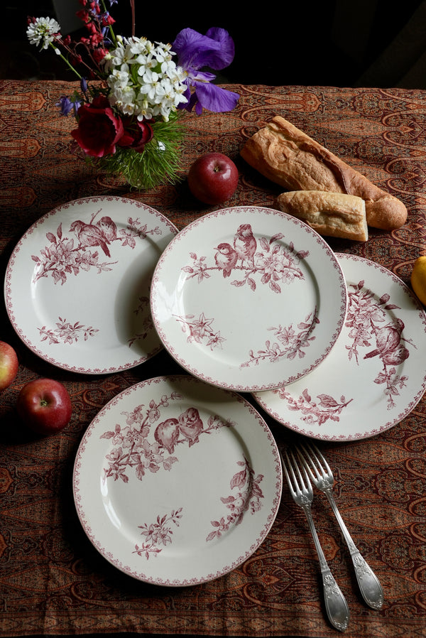4 assiettes plates Sarreguemines Favori