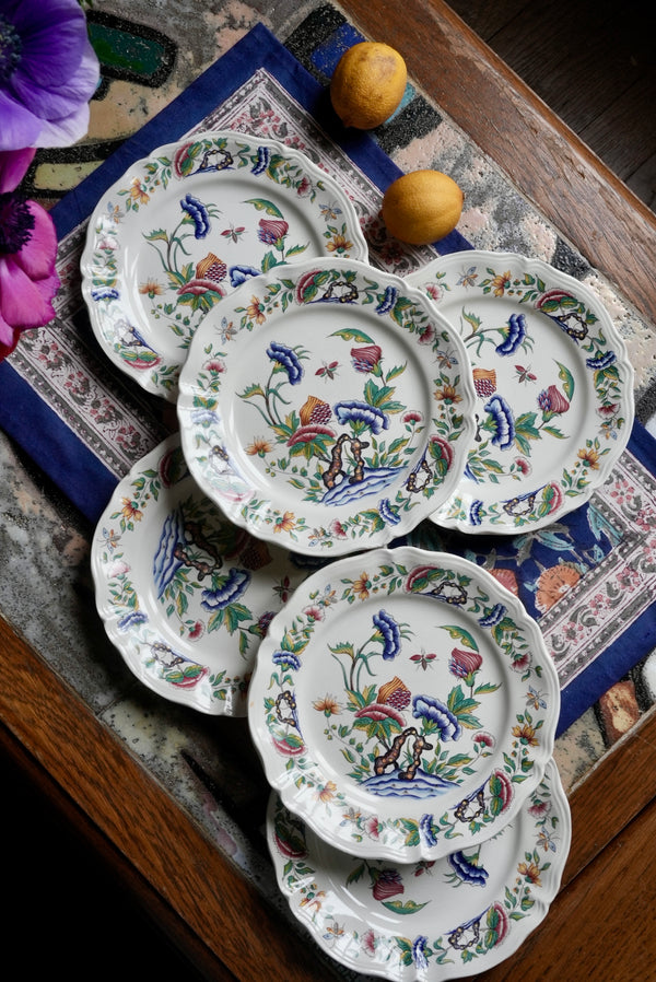 6 assiettes à dessert Sarreguemines Rouen