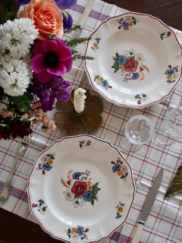 4 assiettes creuses Sarreguemines Agreste