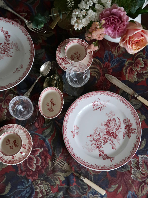 6 assiettes plates Sarreguemines Fontanges